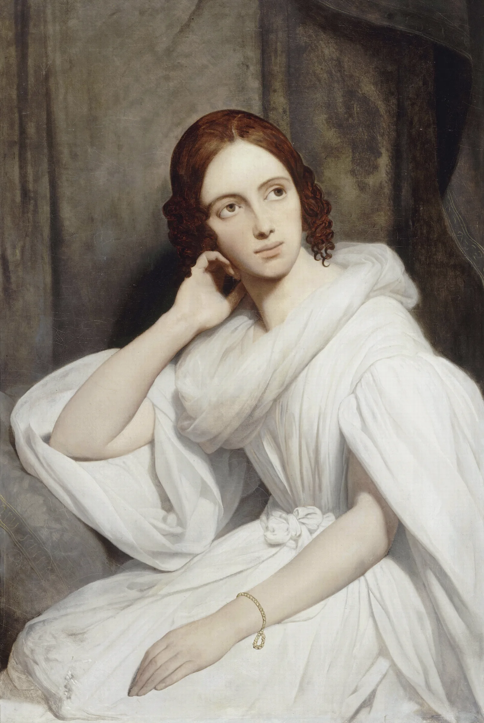 Portrait Of Sophie Marin Widow Of Lieutenant General Baudrand Wall Art by Ary Scheffer - Canvas Print