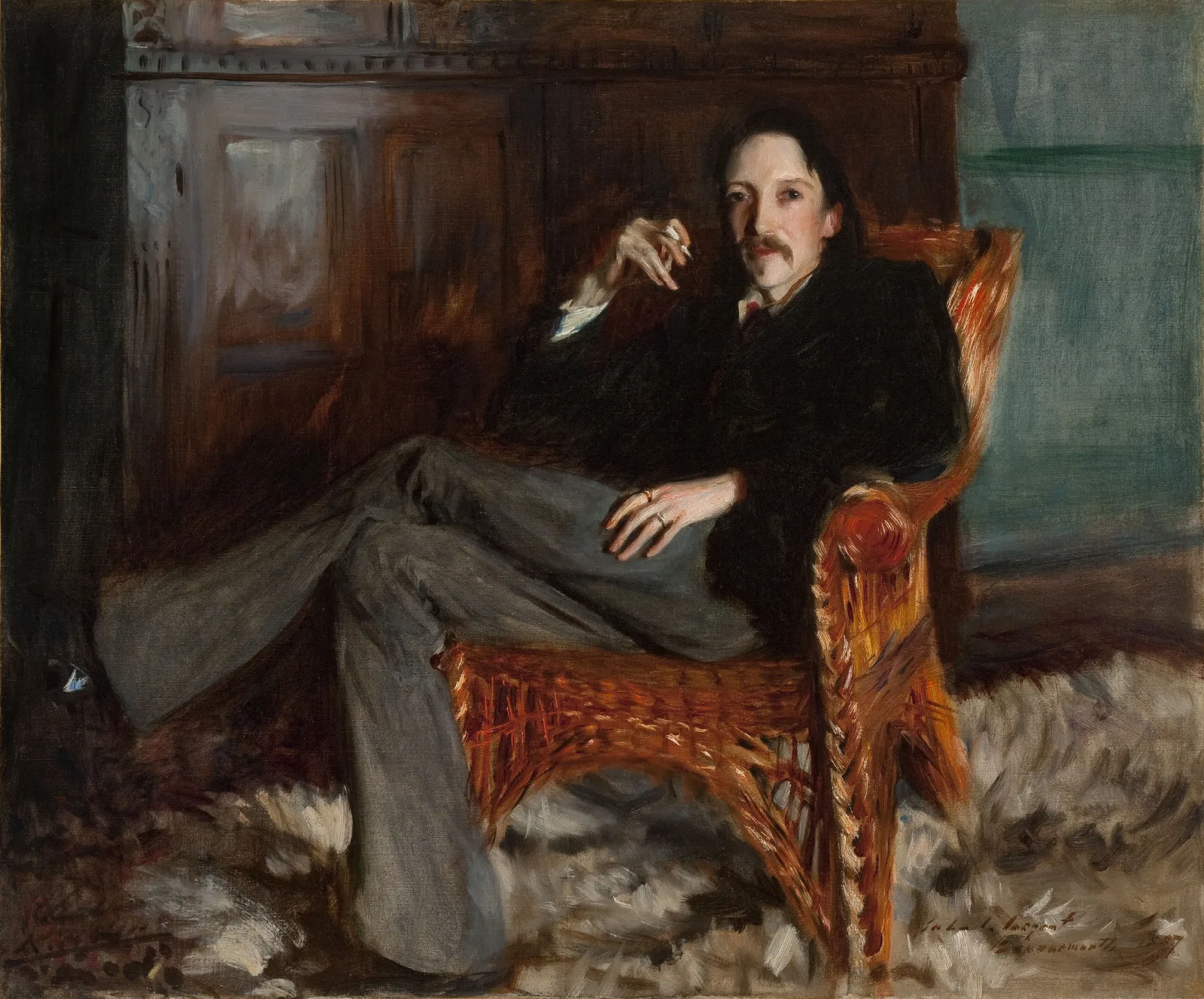 Robert Louis Stevenson Wall Art by John Singer Sargent - Canvas Print