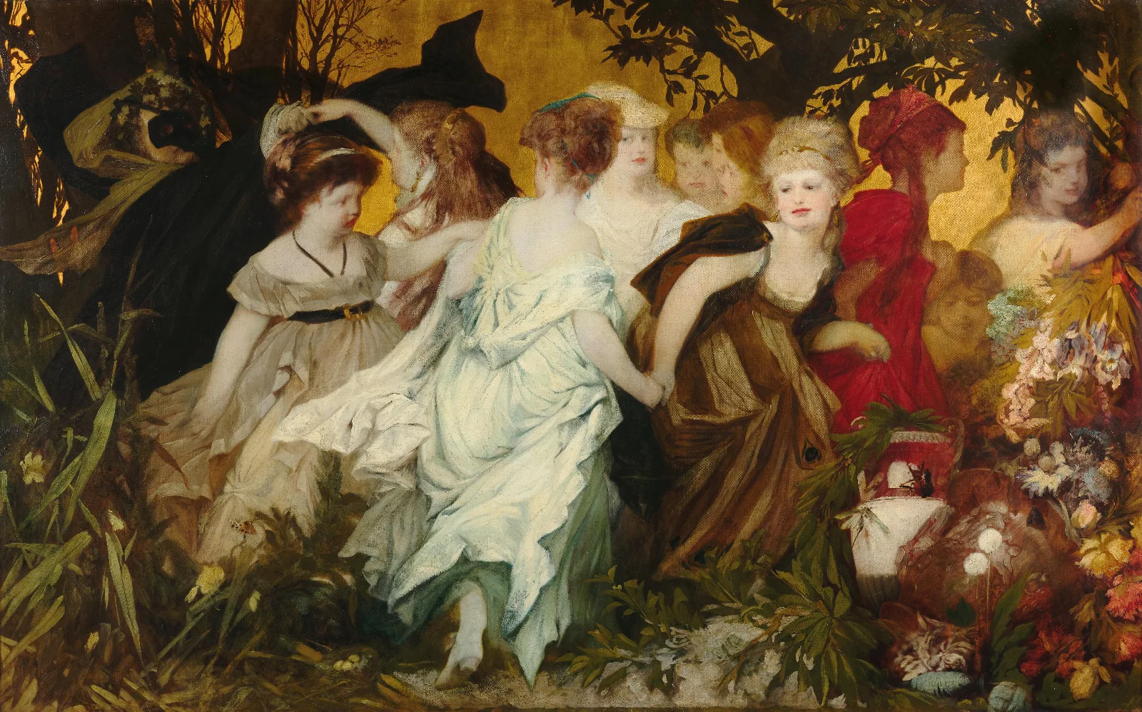 Modern Amoretti 2 Wall Art by Hans Makart - Canvas Print