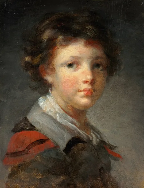 A Boy In A Red Lined Cloak Wall Art by Jean-Honoré Fragonard - Canvas Print