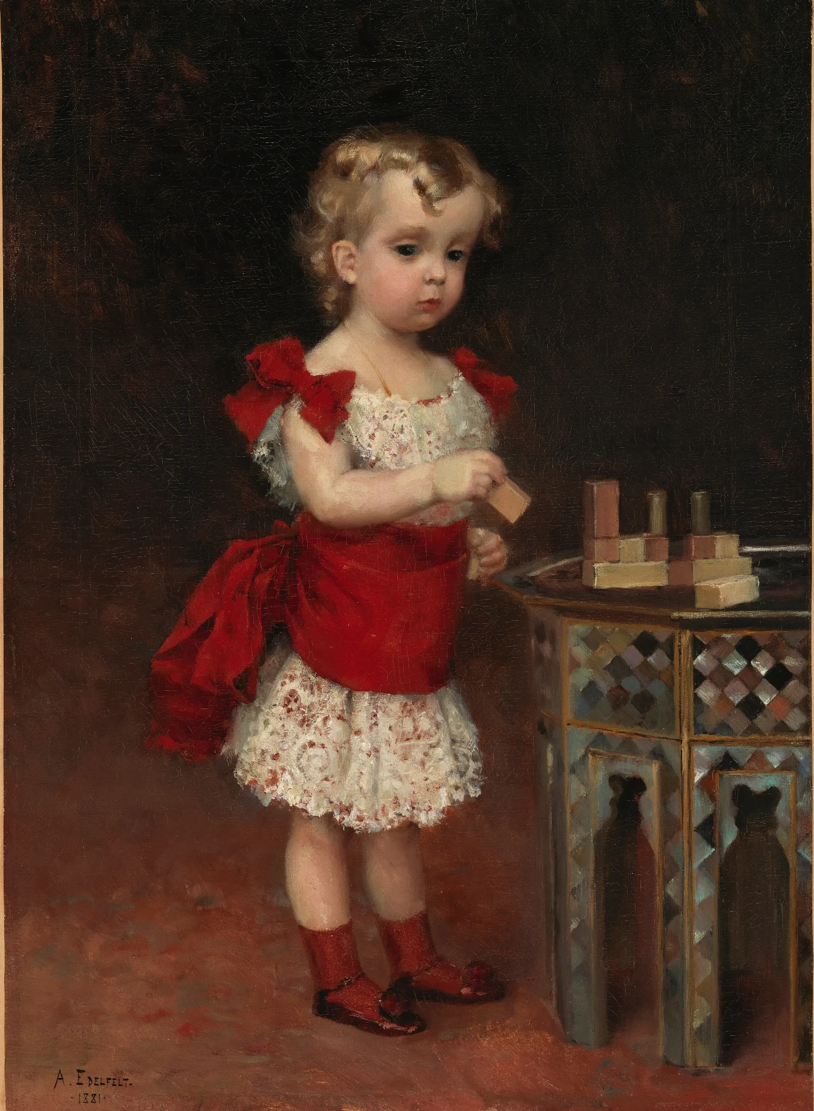 Grand Duke Andrei Vladimirovich As A Child Wall Art by Albert Edelfelt - Canvas Print