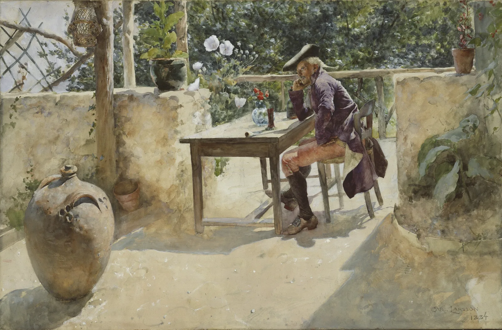 The Vine 3 Wall Art by Carl Larsson - Canvas Print