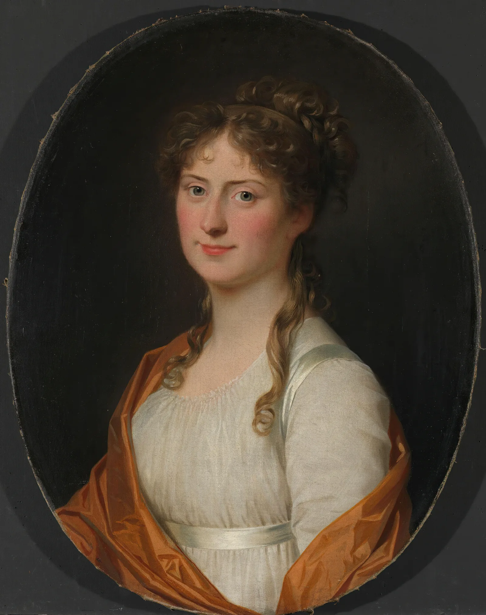 Portrait Of A Woman 94 Wall Art by Jens Juel - Canvas Print