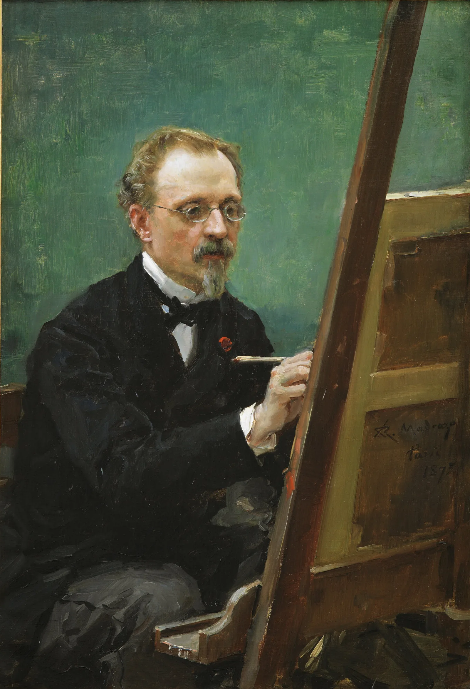Portrait Of Federico De Madrazo Painting Wall Art by Raimundo de Madrazo y Garreta - Canvas Print