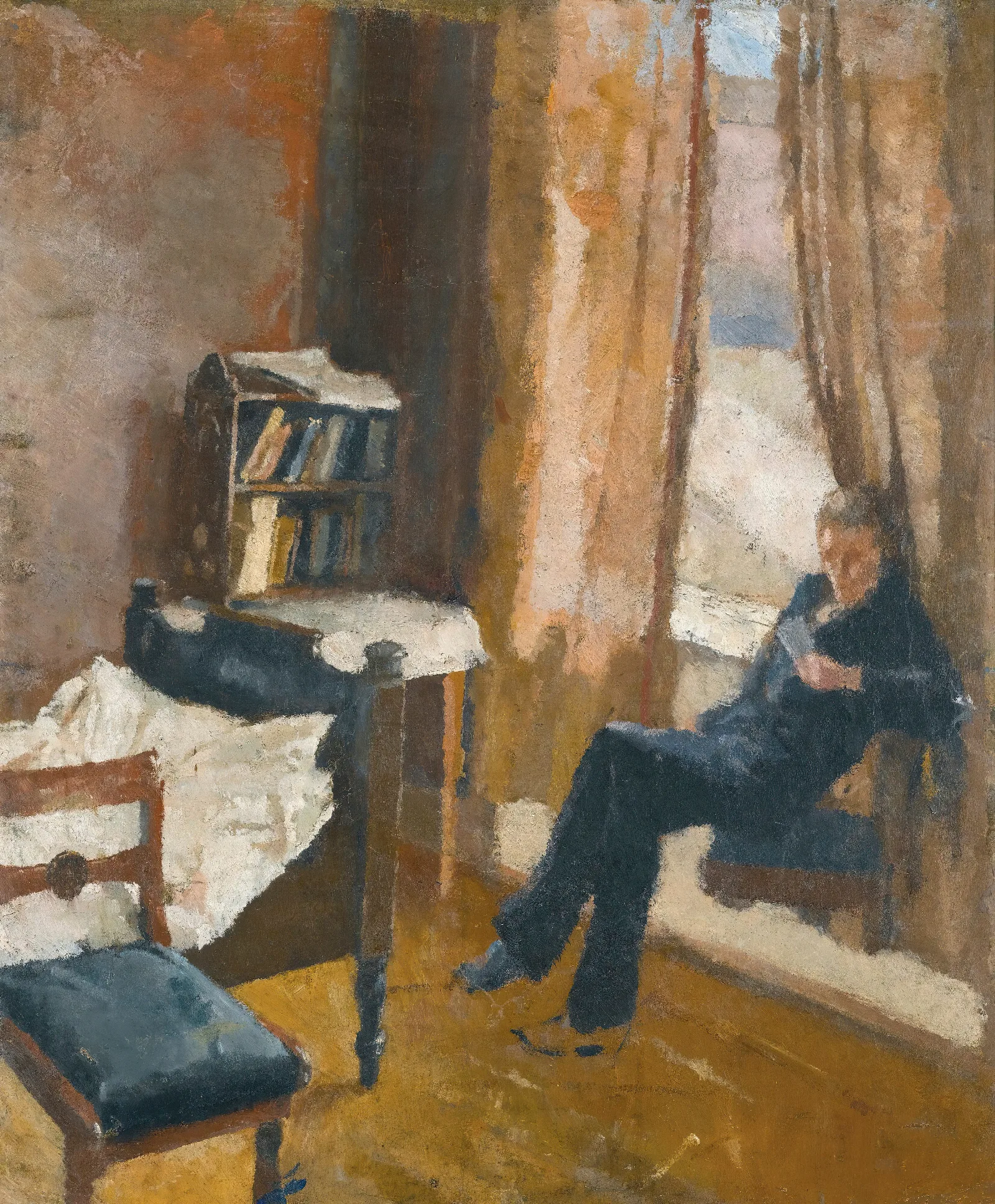 Andreas Reading Wall Art by Edvard Munch - Canvas Print