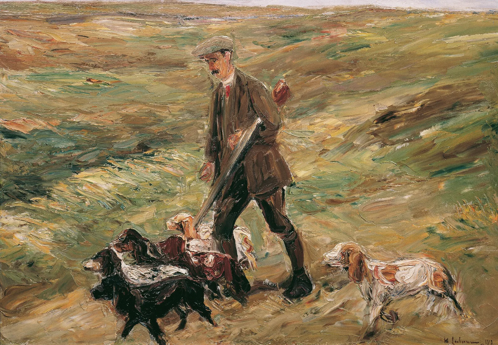 Jager In Den Dunen Wall Art by Max Liebermann - Canvas Print