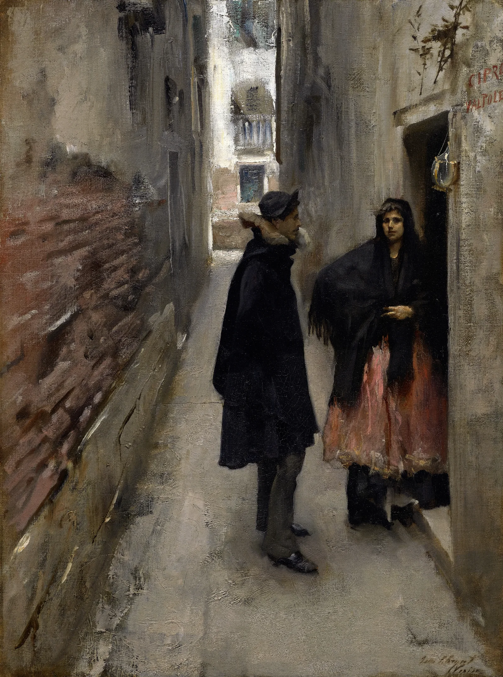A Street In Venice Wall Art by John Singer Sargent - Canvas Print