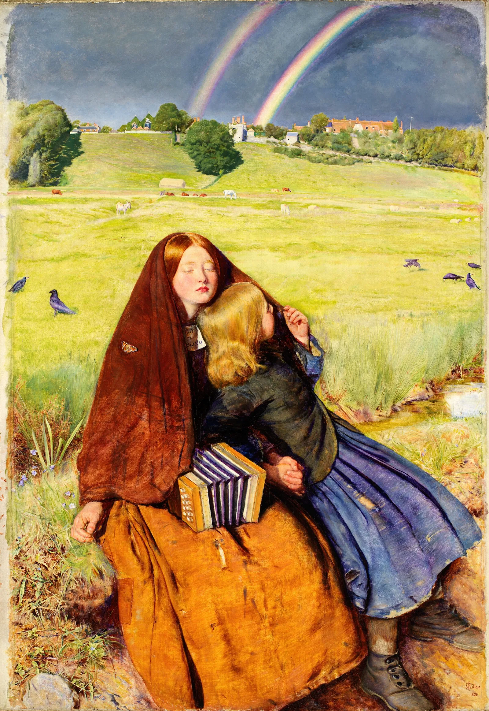 The Blind Girl Wall Art by Sir John Everett Millais - Canvas Print