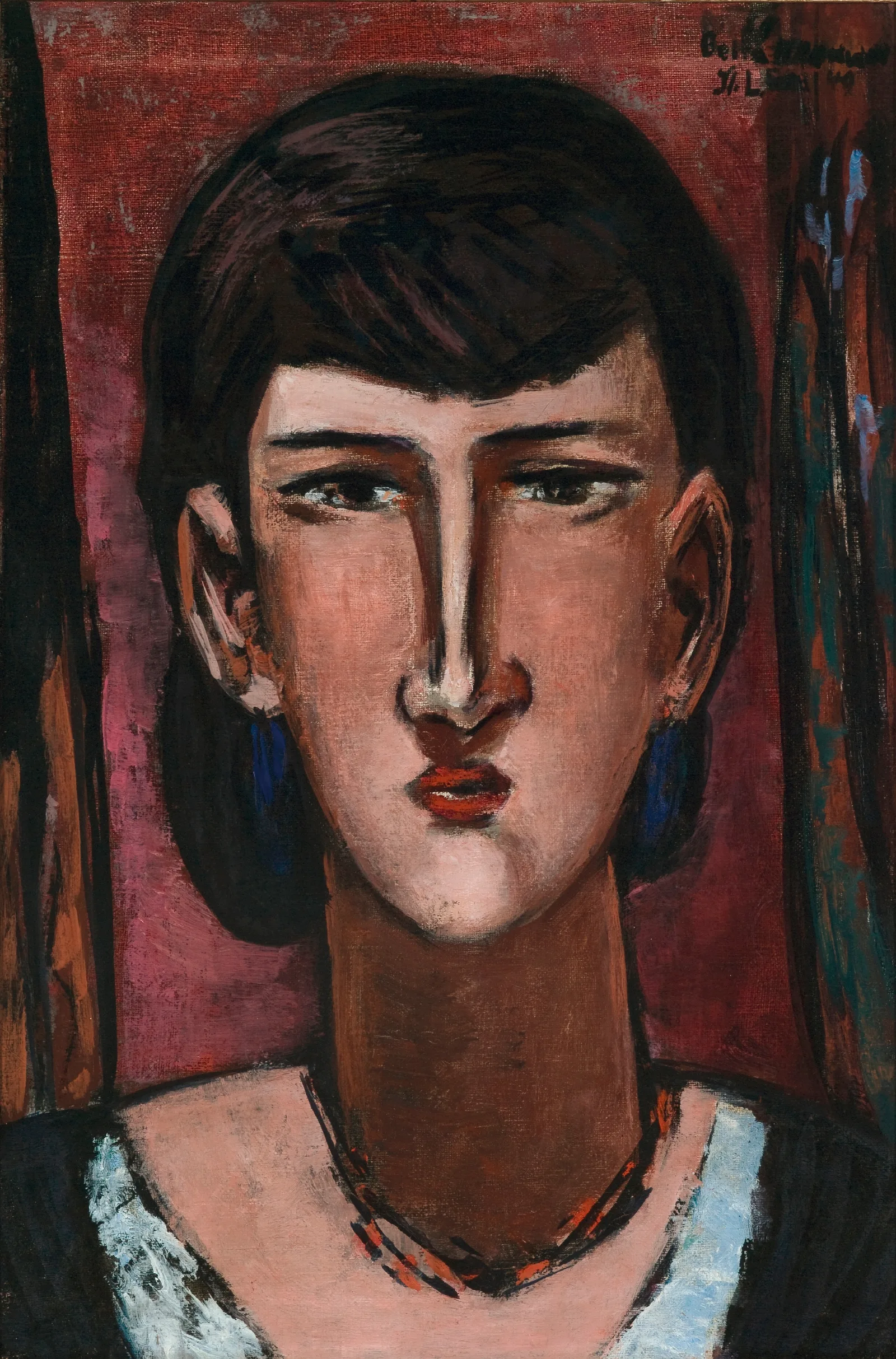 Portrait Of Edie Rickey Wall Art by Max Beckmann - Canvas Print
