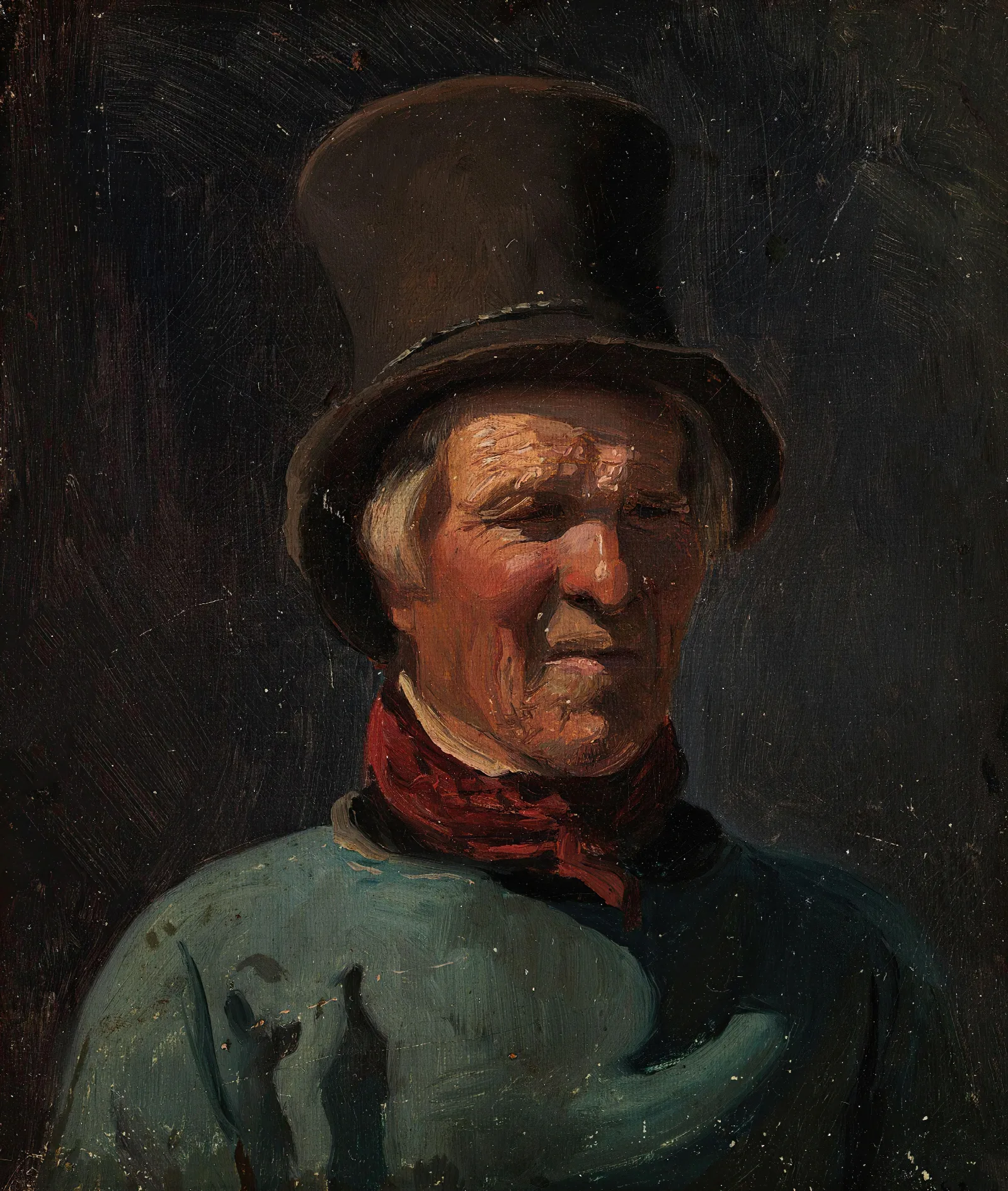 Man With Hat Wall Art by Adolph Tidemand - Canvas Print