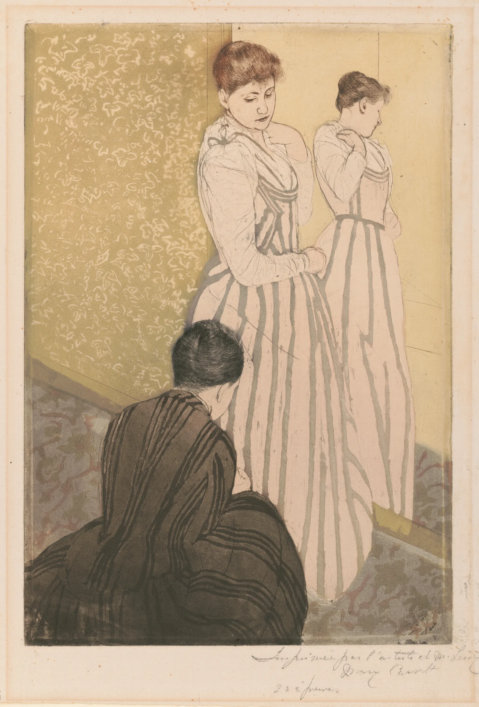 The Fitting 6 Wall Art by Mary Cassatt - Canvas Print