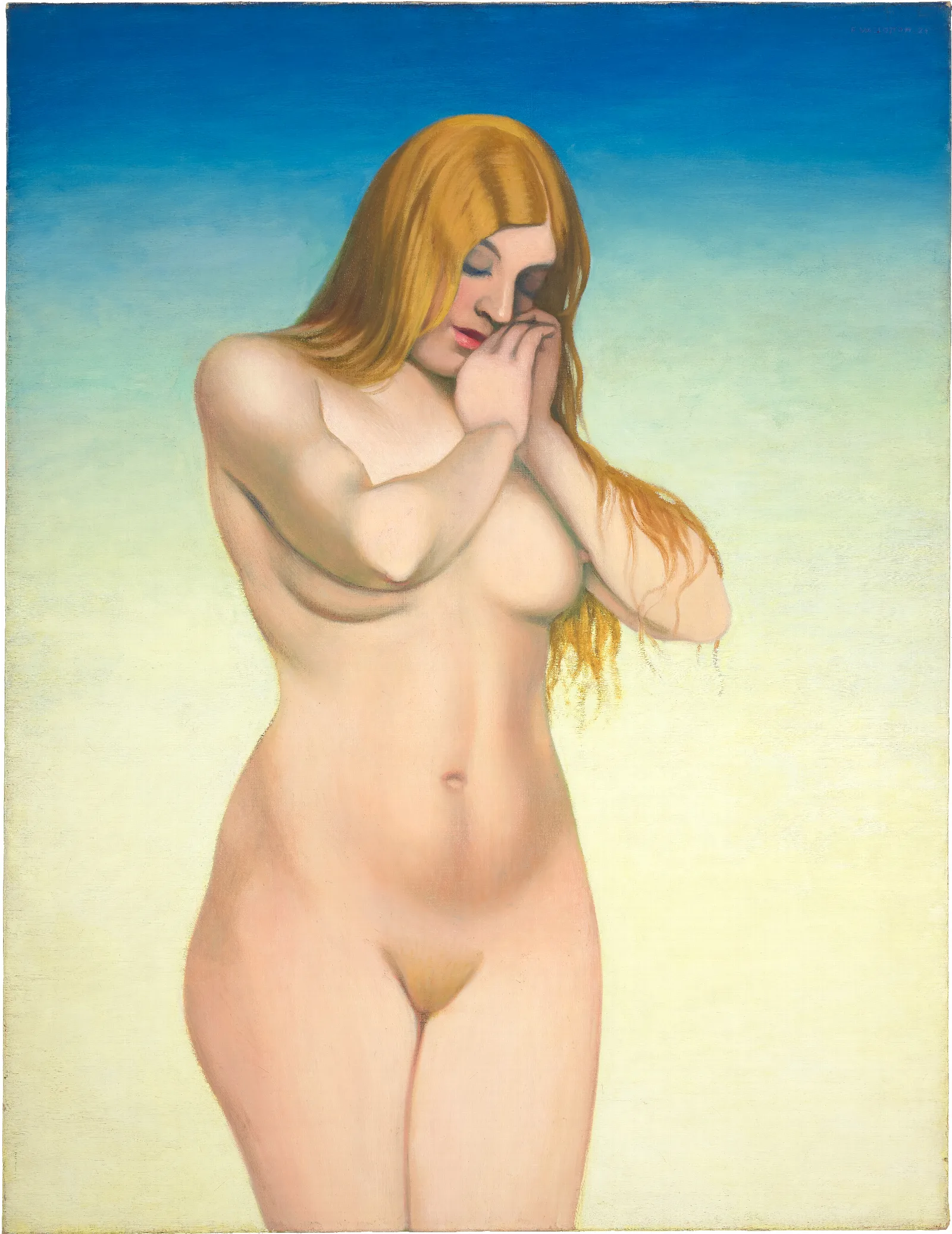 Blonde Nude Wall Art by Félix Vallotton - Canvas Print