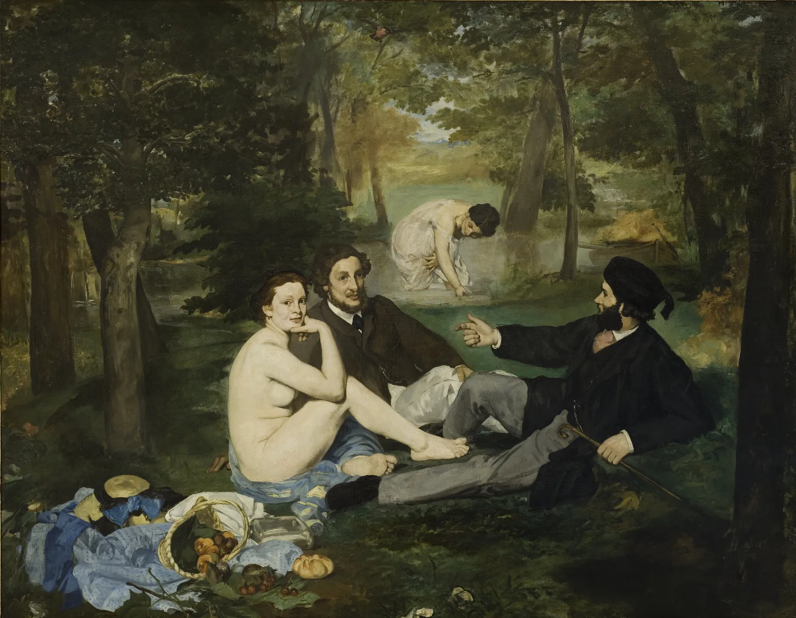 Luncheon On The Grass Wall Art by Édouard Manet - Canvas Print