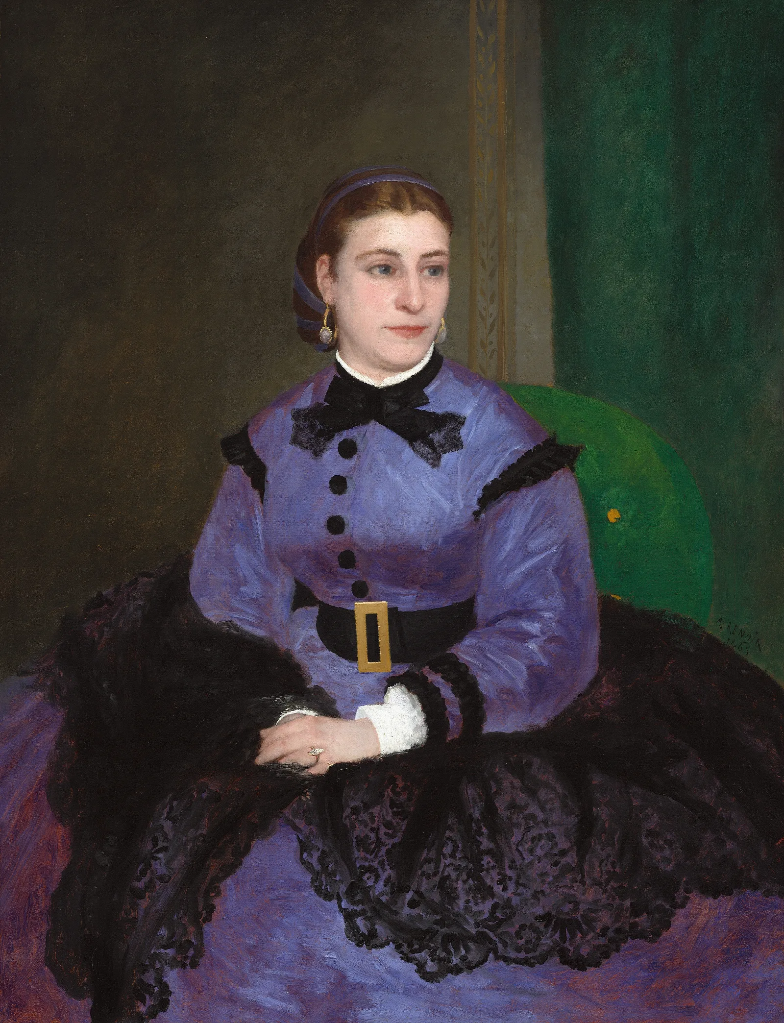 Mademoiselle Sicot Wall Art by Pierre-Auguste Renoir - Canvas Print