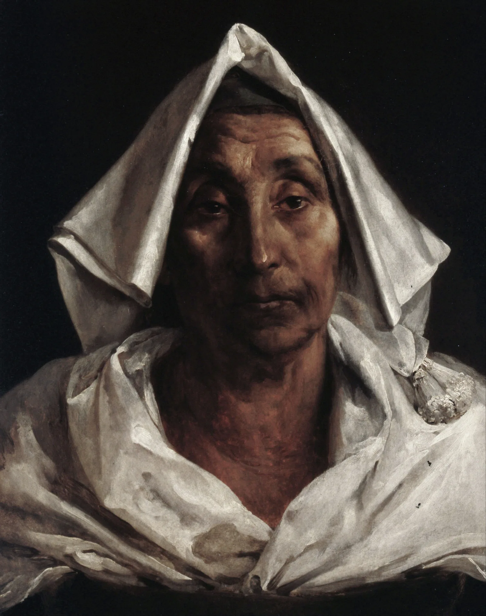 The Old Italian Woman Wall Art by Théodore Géricault - Canvas Print