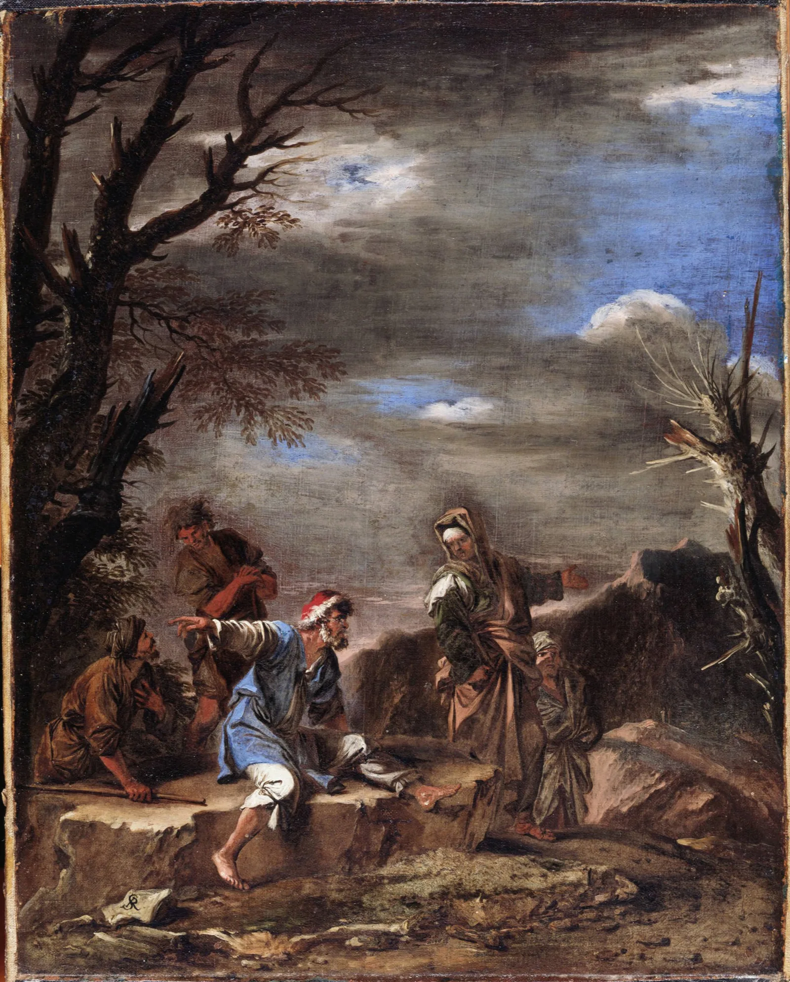 Landscape With Figures 27 Wall Art by Salvator Rosa - Canvas Print