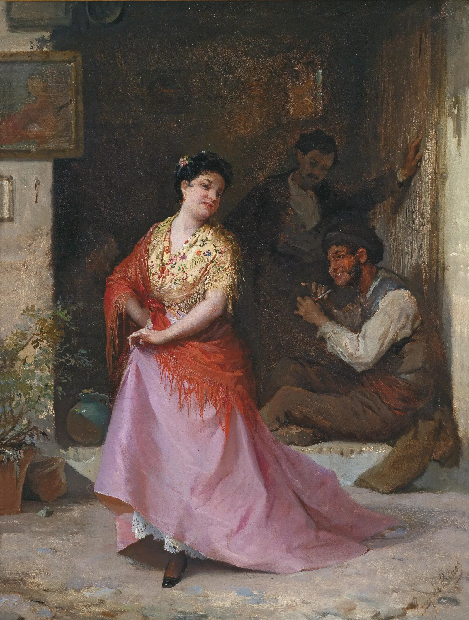 Ein Tanzchen Wall Art by Eugen von Blaas - Canvas Print