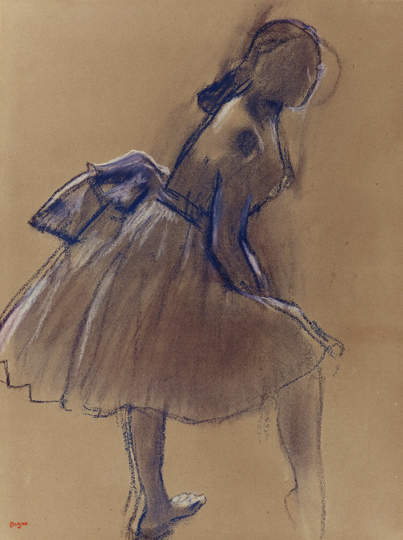 Danseuse Debout De Profil Wall Art by Edgar Degas - Canvas Print