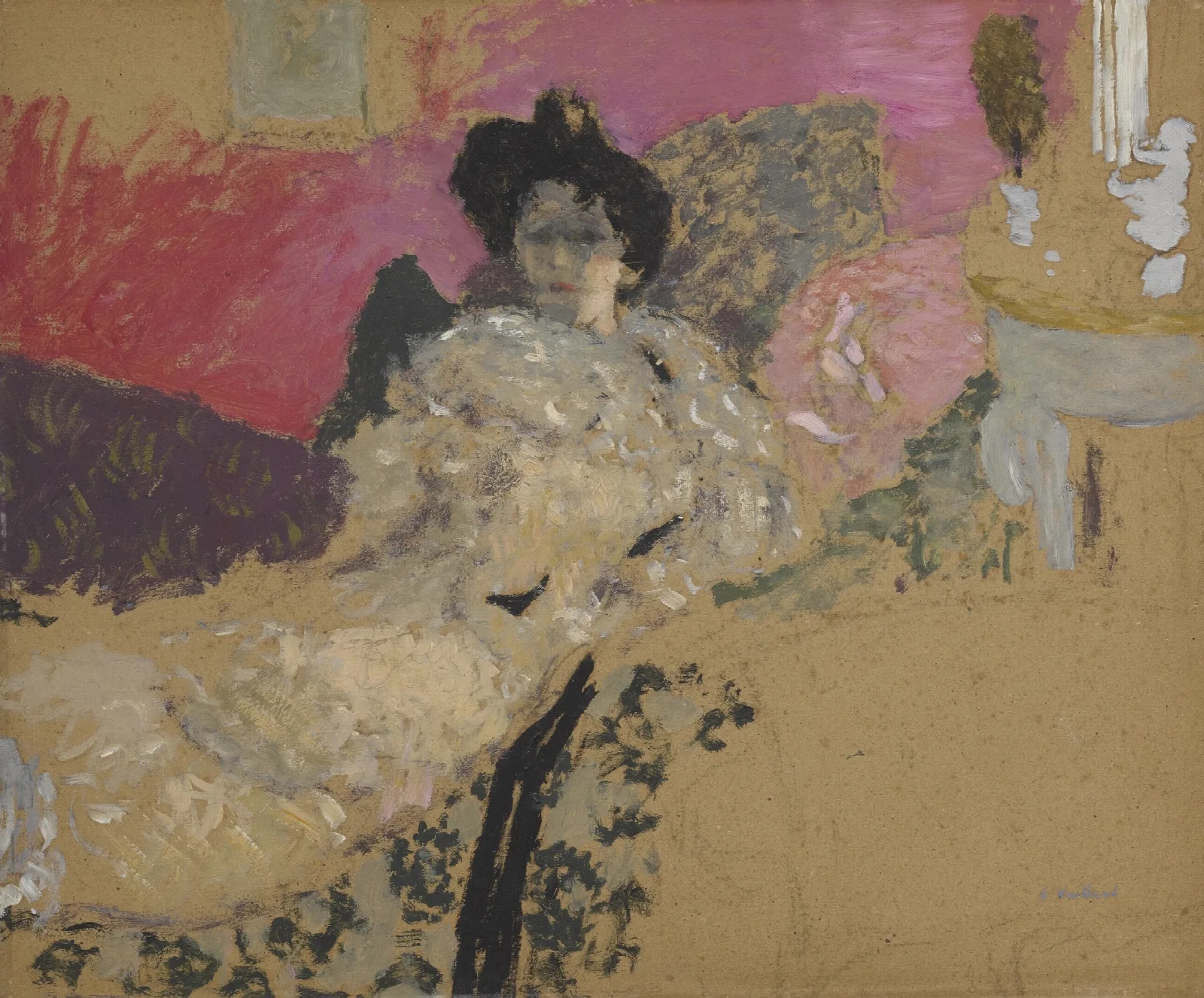 Etude Pour Le Portrait De Madame Delierre Wall Art by Édouard Vuillard - Canvas Print