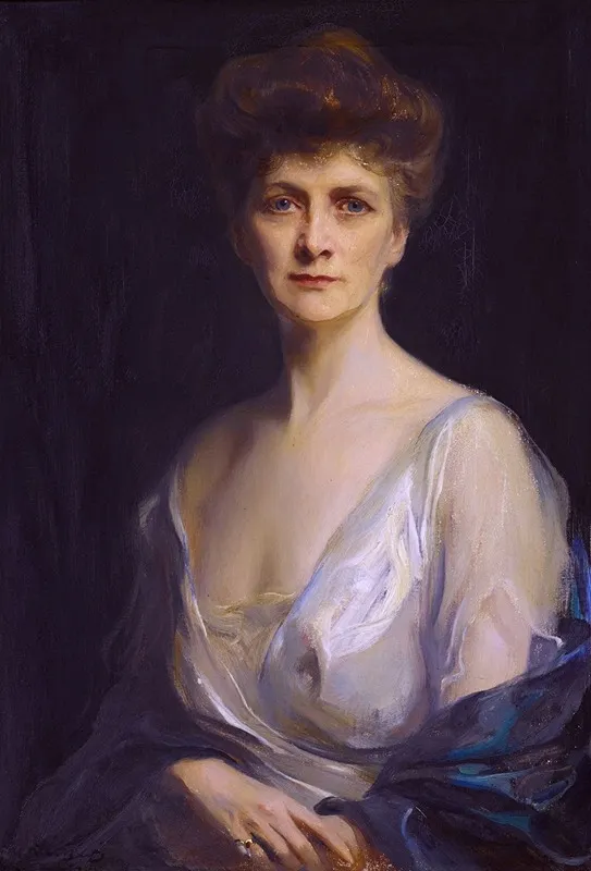 Mrs John W Davis Nee Ellen G Bassel Wall Art by Philip Alexius de László - Canvas Print
