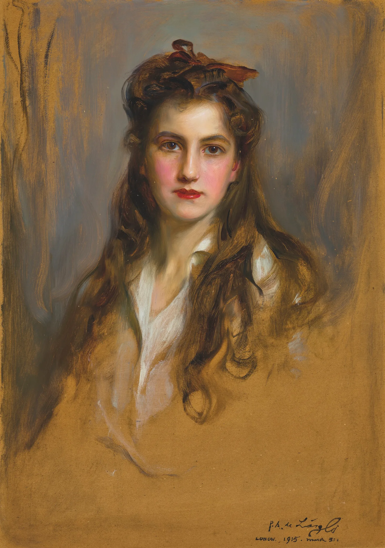 Portrait Of Princess Nina Georgievna 1901 1974 Wall Art by Philip Alexius de László - Canvas Print