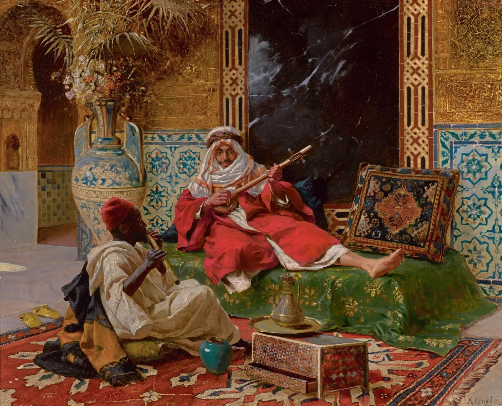 The Musicians 9 Wall Art by Rudolf Ernst - Canvas Print