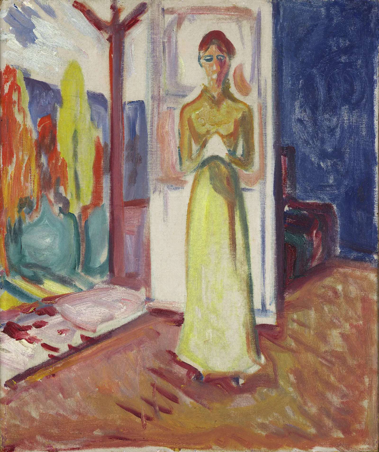 Woman Standing In The Doorway Wall Art by Edvard Munch - Canvas Print