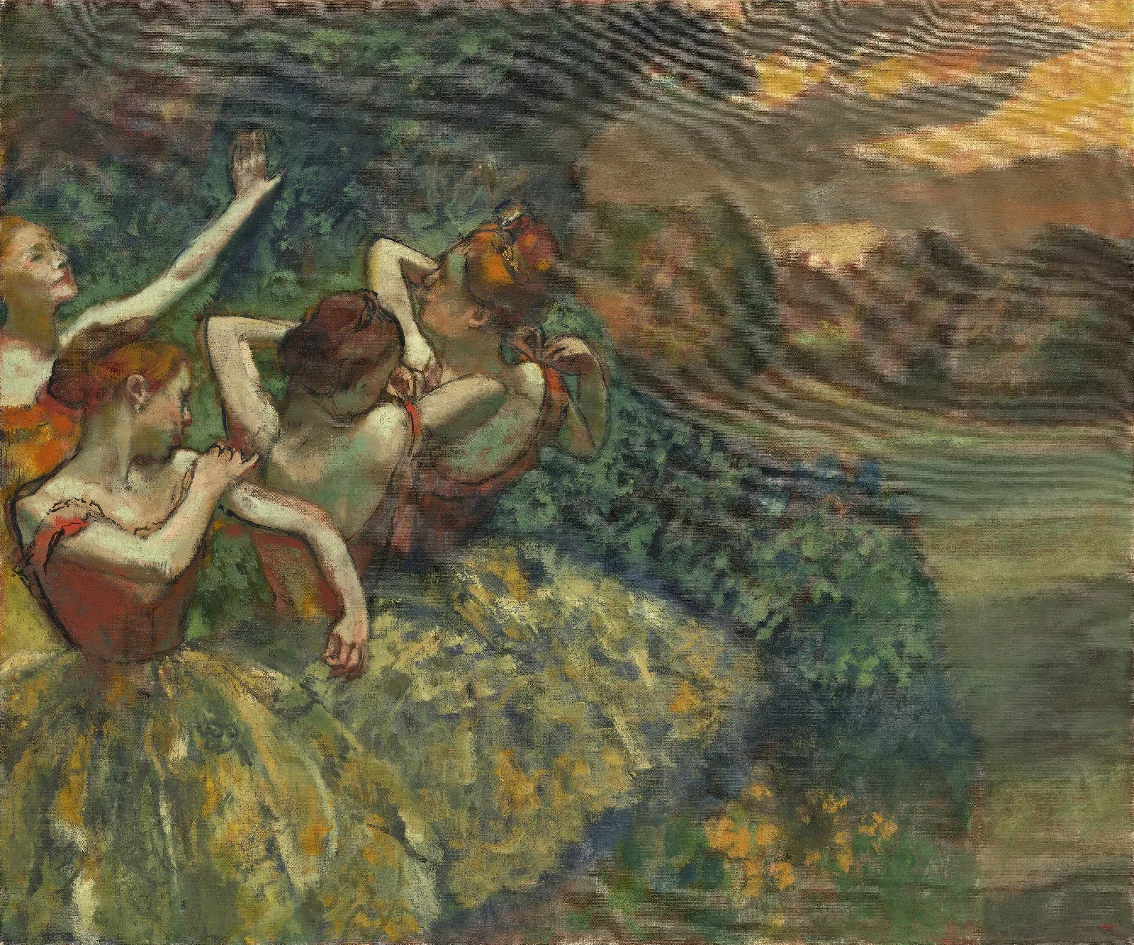 Four Dancers Wall Art by Edgar Degas - Canvas Print