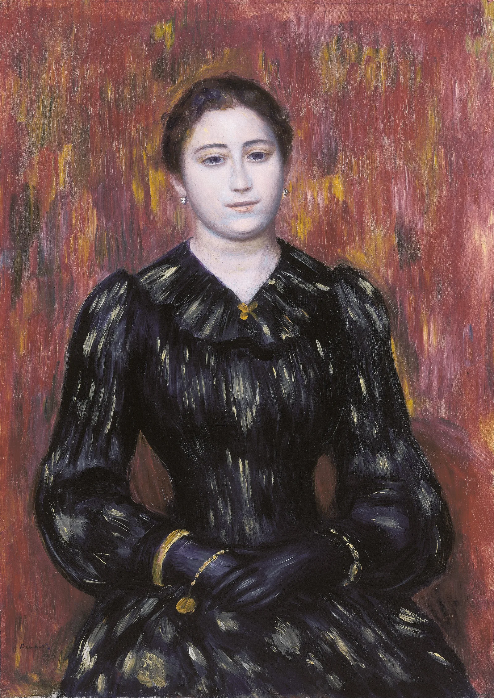 Portrait Of Mme Paulin Wall Art by Pierre-Auguste Renoir - Canvas Print