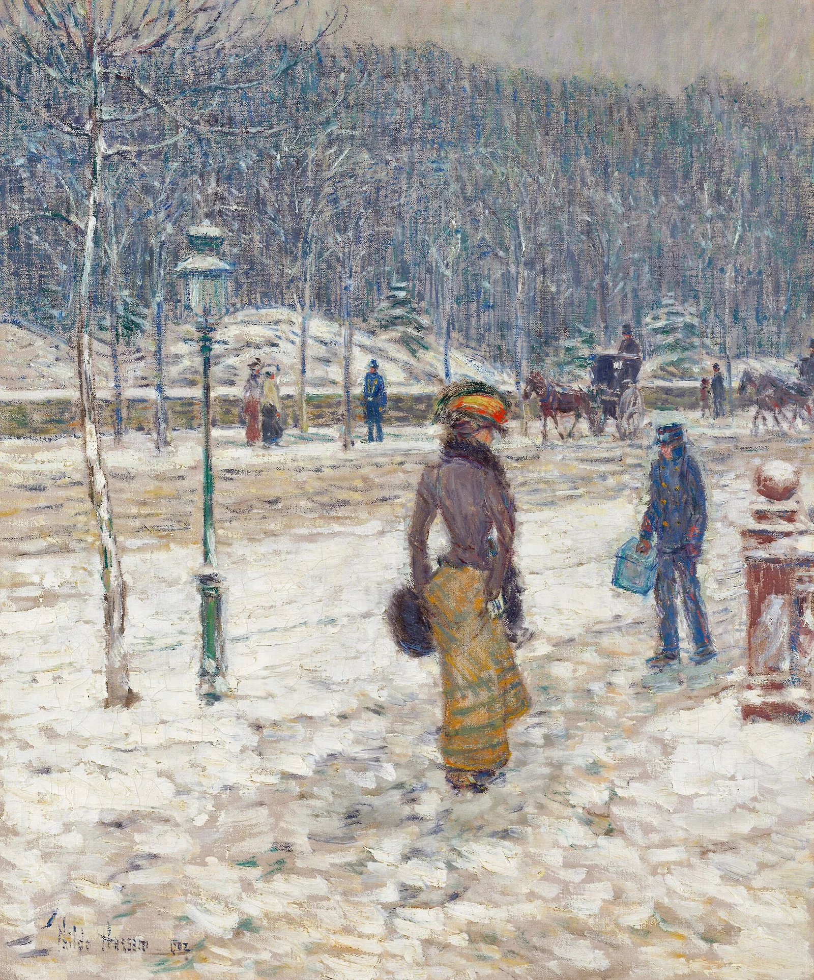 New York Street Wall Art by Childe Hassam - Canvas Print