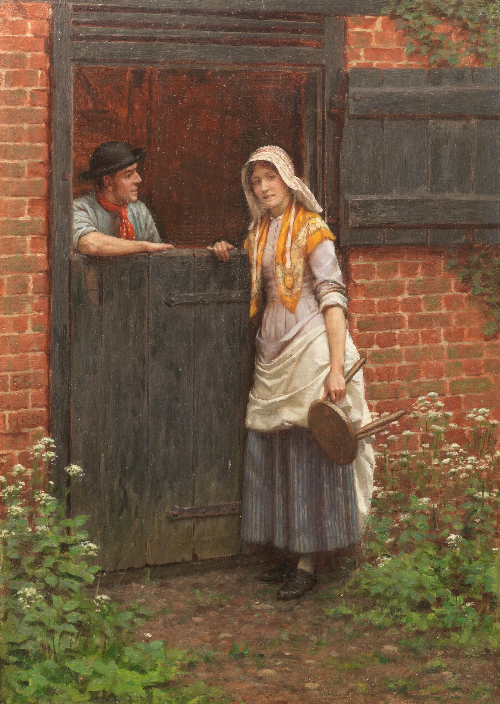 An Oft Told Tale Wall Art by Edmund Blair Leighton - Canvas Print