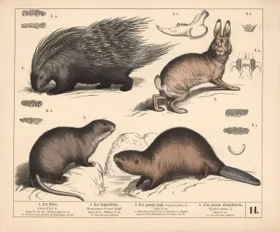 1 Der Biber 2 Der Schweifbiber 3 Der Gemeine Hase 4 Das Gemeine Stachelschwein 2