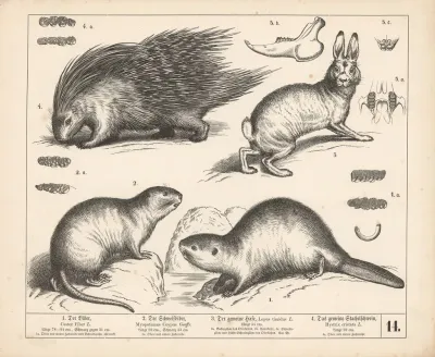 1 Der Biber 2 Der Schweifbiber 3 Der Gemeine Hase 4 Das Gemeine Stachelschwein