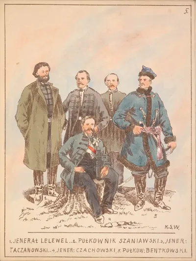 1 Jeneral Lelewel 2 Pulkownik Szaniawski 3 Jeneral Taczanowski