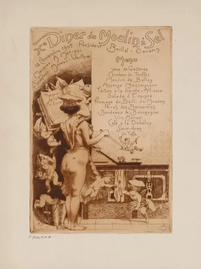 10e Diner Du Moulin A Sel Le 18 Novembre 1905 Sous La Presidence De Brillat Savarin