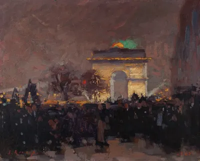 11 Novembre 1920 Installation Des Cendres Du Soldat Inconnu Sous Larc De Triomphe De Letoile