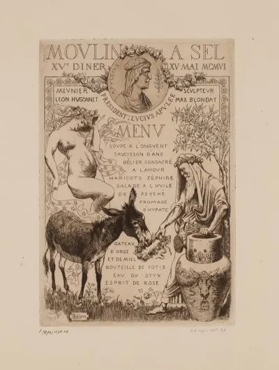 15e Diner Du Moulin A Sel Le 15 Mai 1906 Sous La Presidence De Lucius Apulee