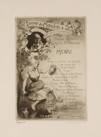 16e Diner Du Moulin A Sel Le 14 Juin 1906 Sous La Presidence De Corneille