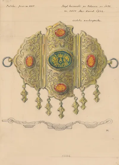 17th Century Hussar Tack In The Collection Of The National Museum In Warsaw In 1922 Front And Side Views Of The Noseband