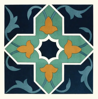 18 Plates Of Ornamental Tiles From The Afghan Boundary Commission Pl 06