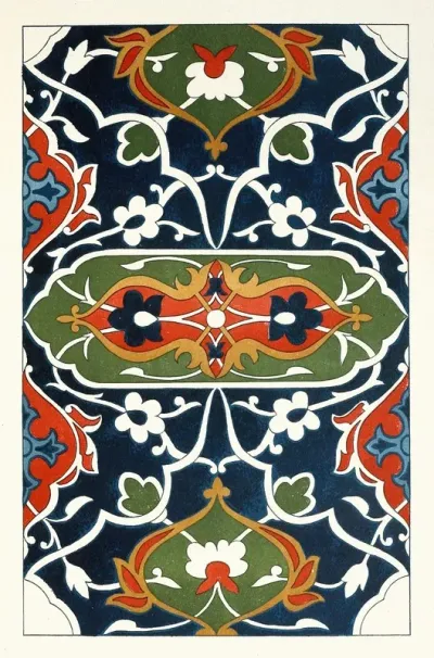 18 Plates Of Ornamental Tiles From The Afghan Boundary Commission Pl 17
