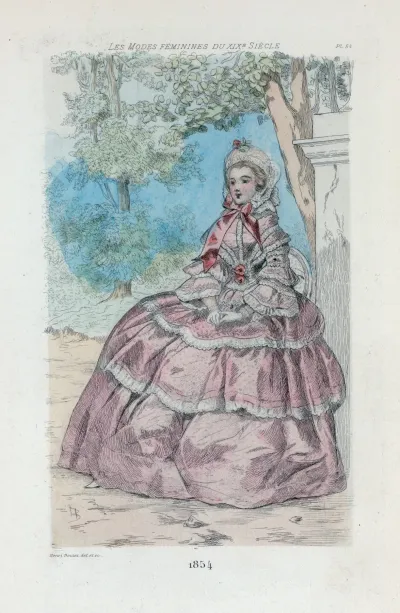 1854 Womens Fashion In Nineteenth Century Paris