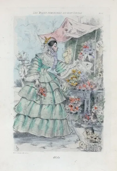 1855 Womens Fashion In Nineteenth Century Paris