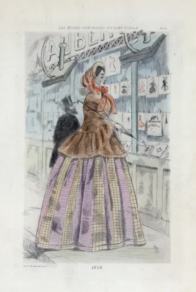 1858 Womens Fashion In Nineteenth Century Paris