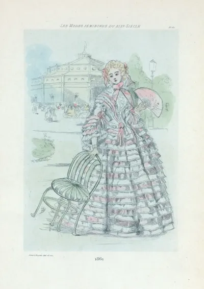 1861 Womens Fashion In Nineteenth Century Paris