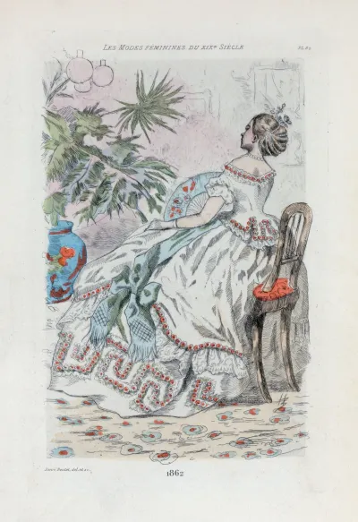 1862 Womens Fashion In Nineteenth Century Paris