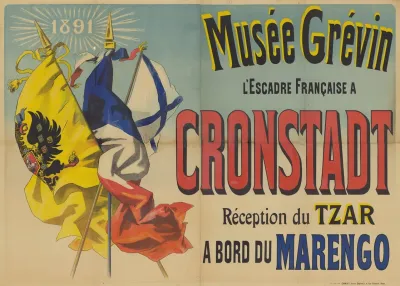 1891 Mille Huit Cent Quatre Vingt Onze Musee Grevin Lescadre Francaise A Cronstadt Reception Du Tzar A Bord Du Marengo