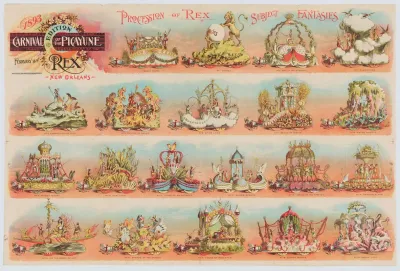 1893 Carnival Edition Of The Picayune February 14th Rex New Orleans Procession Of Rex Subject Fantasies