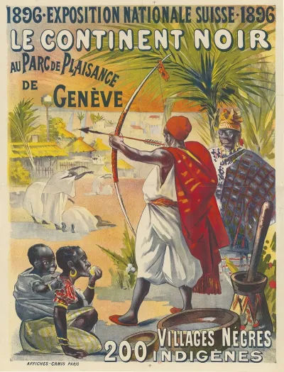 1896 Exposition Nationale Suisse 1896 Le Continent Noir Au Parc De Plaisance De Geneve