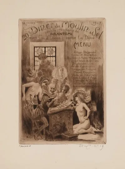 20e Diner Du Moulin A Sel 18 Mars 1907 Sous La Presidence De Lane Dor